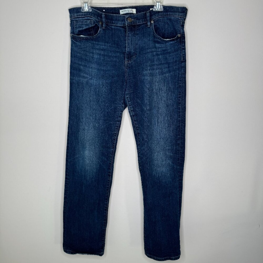 Banana Republic Vail Straight Leg Dark Wash Jeans Womens 32 Long Cotton Blend 30 - Picture 10 of 10